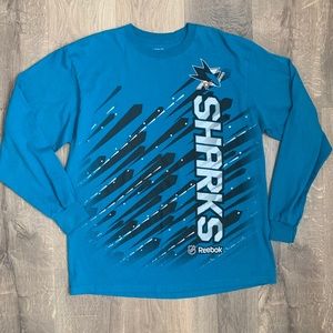 San Jose Sharks Long-Sleeve Shirt - Size Large